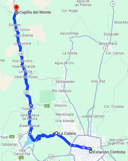 tren de las sierras mapa